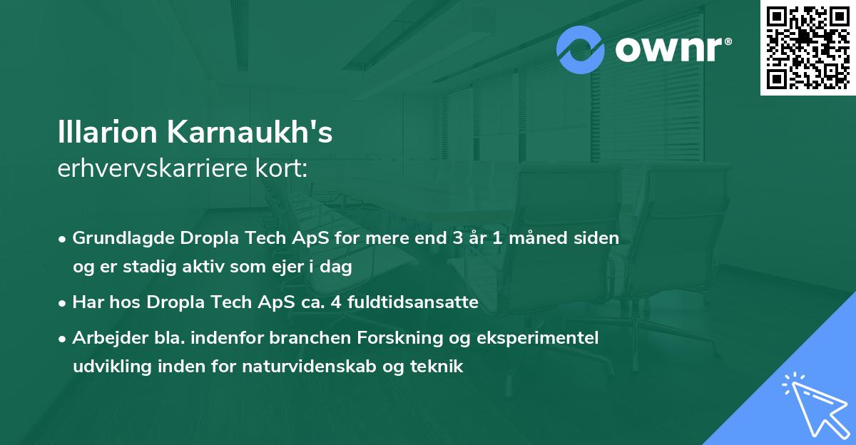Illarion Karnaukh's erhvervskarriere kort