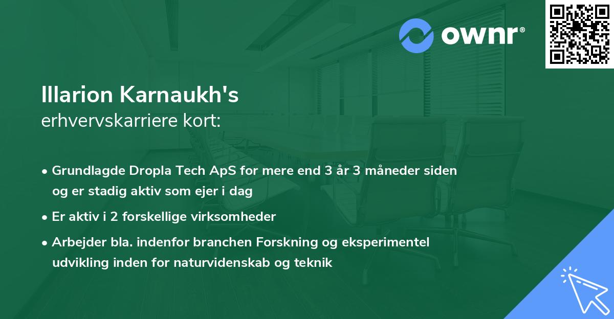Illarion Karnaukh's erhvervskarriere kort
