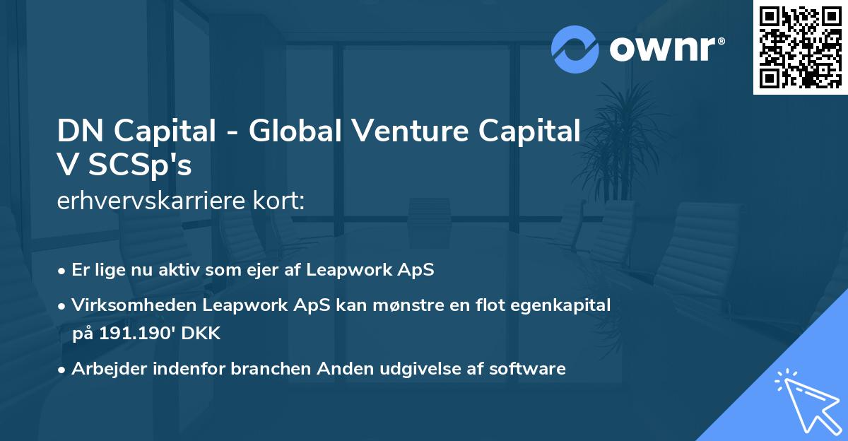 DN Capital - Global Venture Capital V SCSp's erhvervskarriere kort