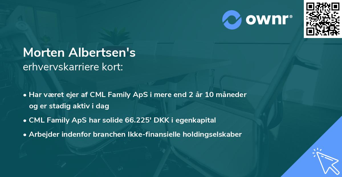 Morten Albertsen's erhvervskarriere kort