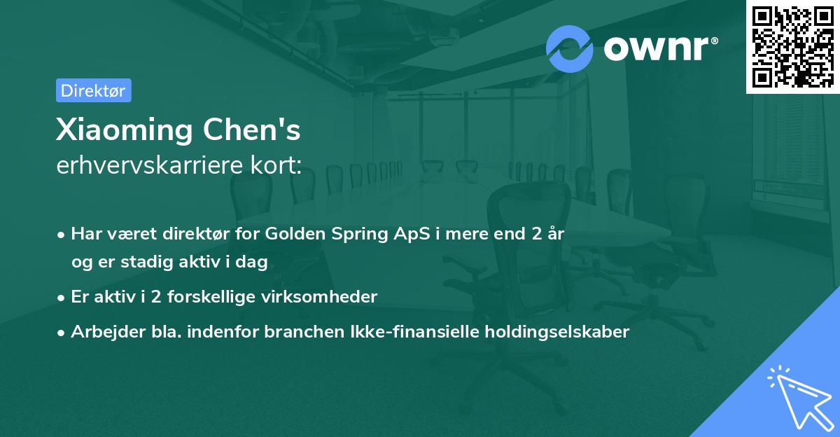 Xiaoming Chen's erhvervskarriere kort