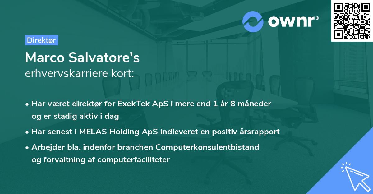 Marco Salvatore's erhvervskarriere kort