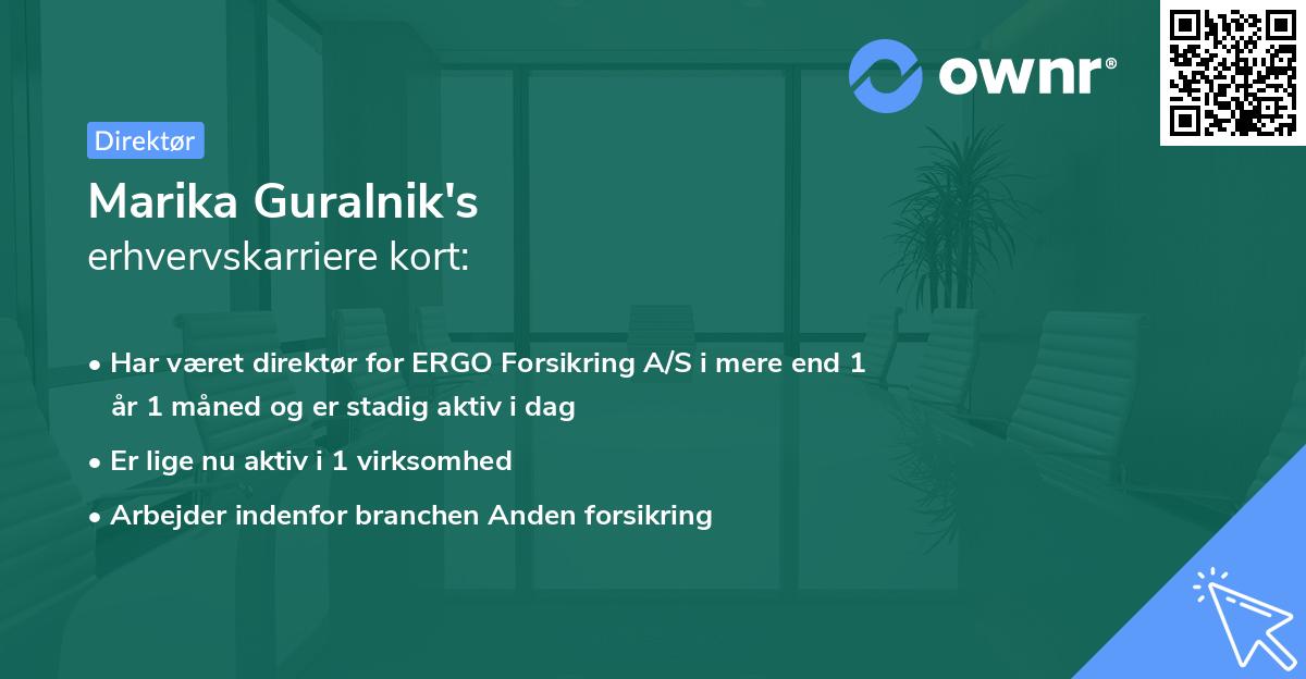 Marika Guralnik's erhvervskarriere kort