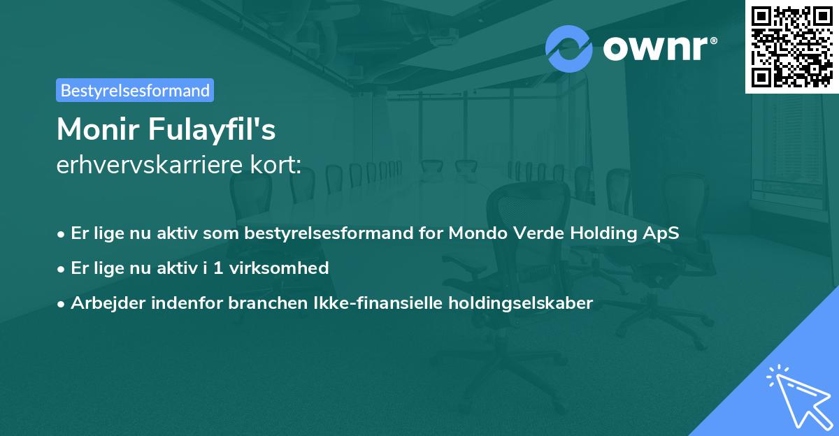 Monir Fulayfil's erhvervskarriere kort