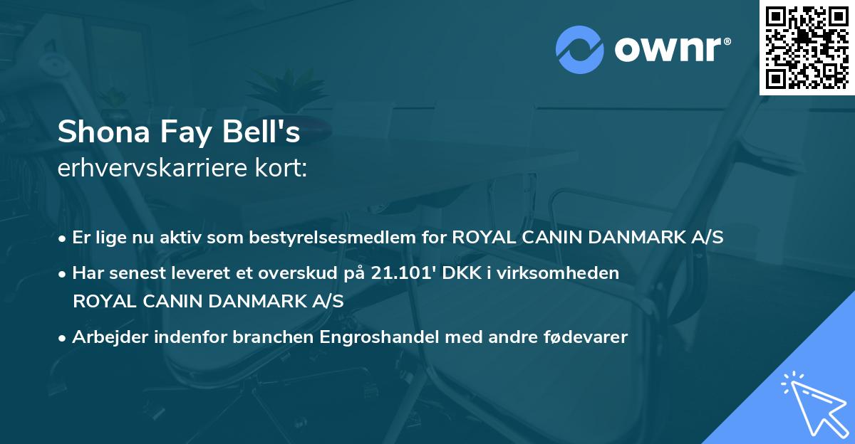 Shona Fay Bell's erhvervskarriere kort