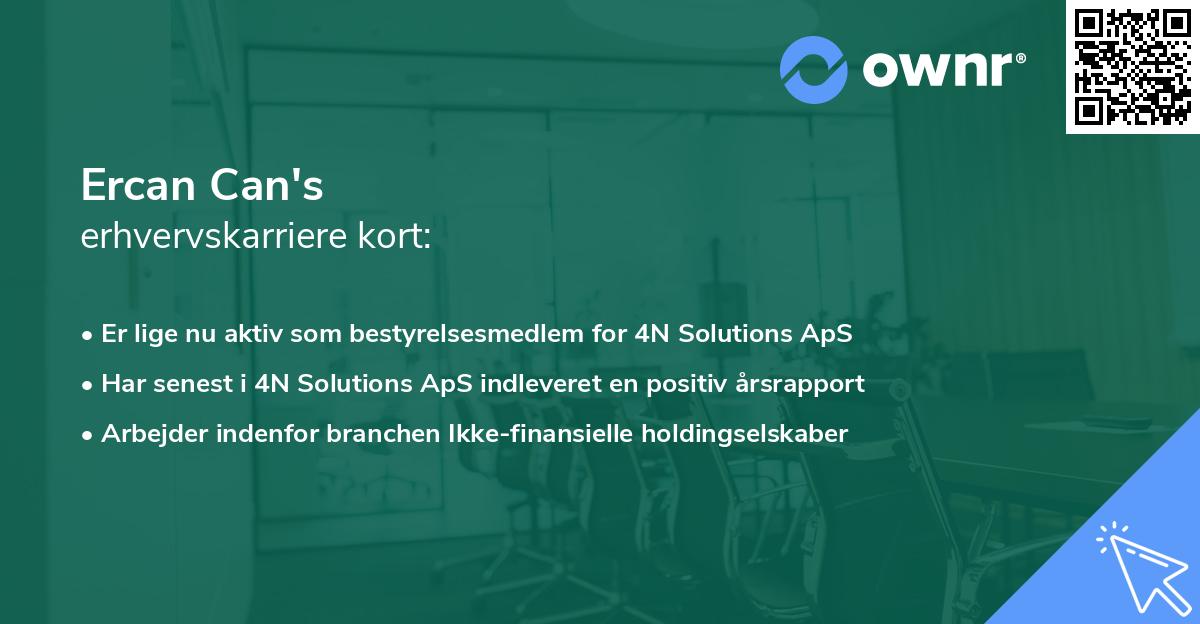 Ercan Can's erhvervskarriere kort