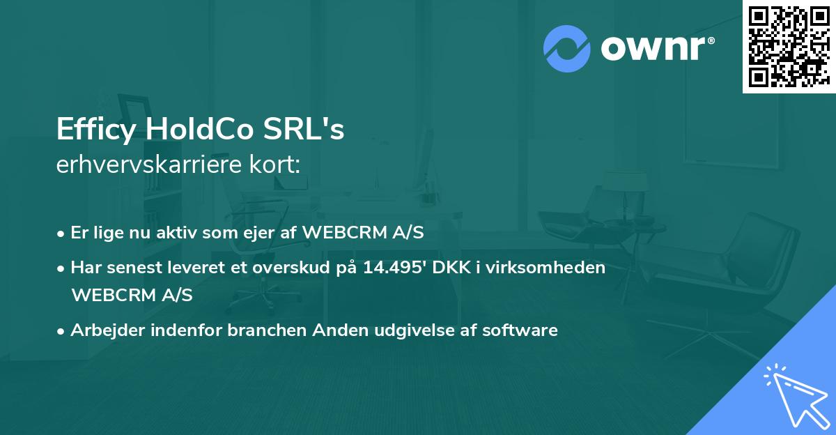 Efficy HoldCo SRL's erhvervskarriere kort