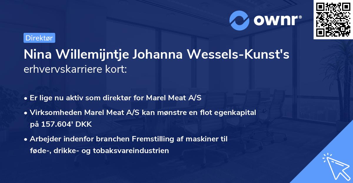 Nina Willemijntje Johanna Wessels-Kunst's erhvervskarriere kort