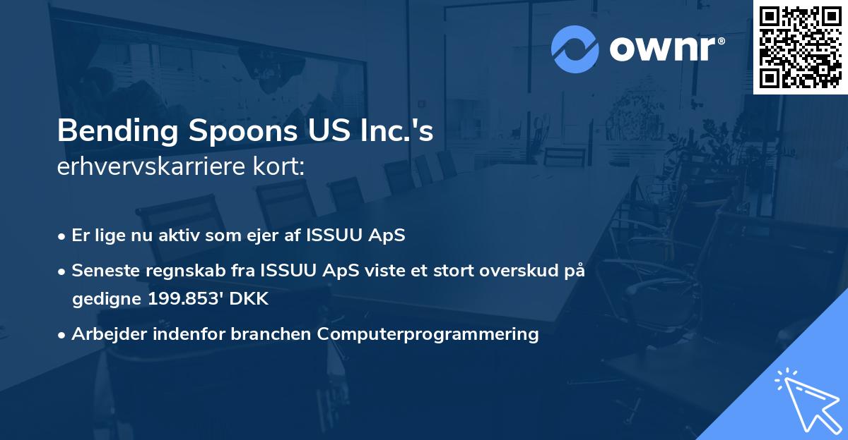 Bending Spoons US Inc.'s erhvervskarriere kort
