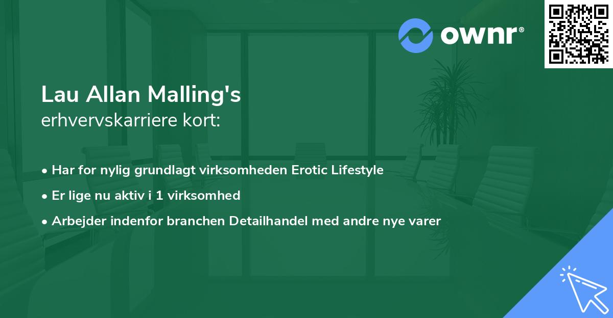 Lau Allan Malling's erhvervskarriere kort