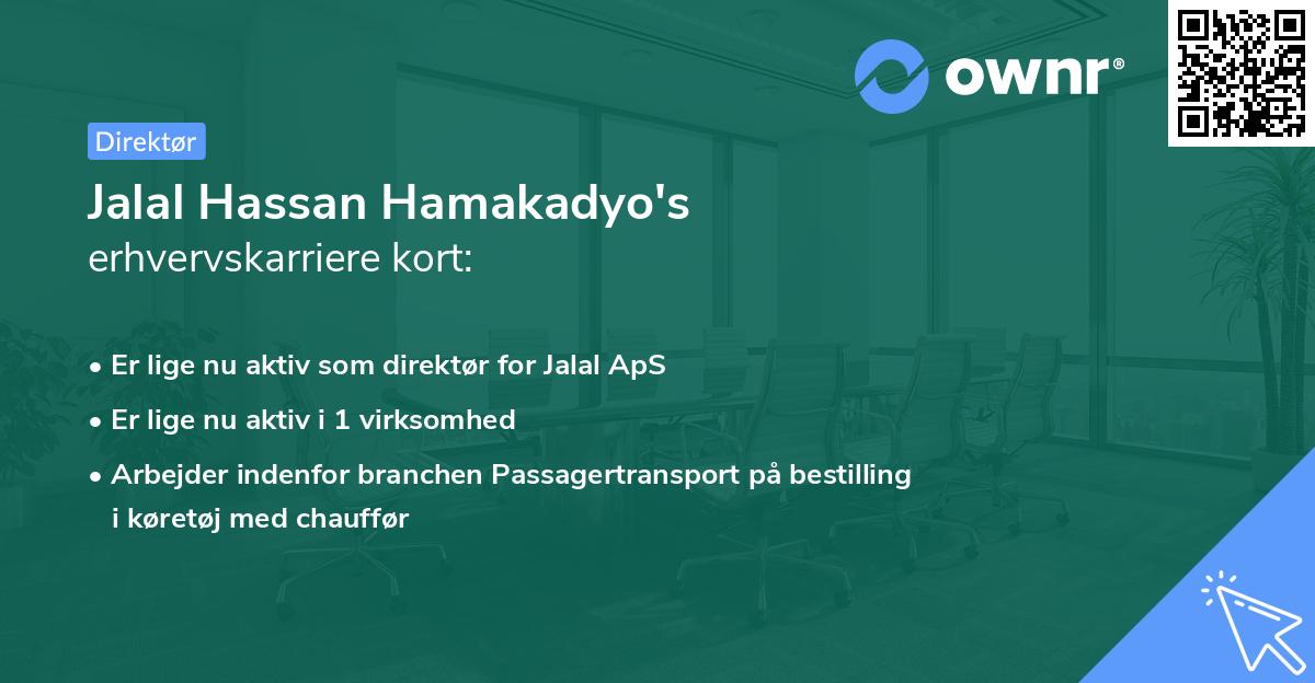 Jalal Hassan Hamakadyo's erhvervskarriere kort