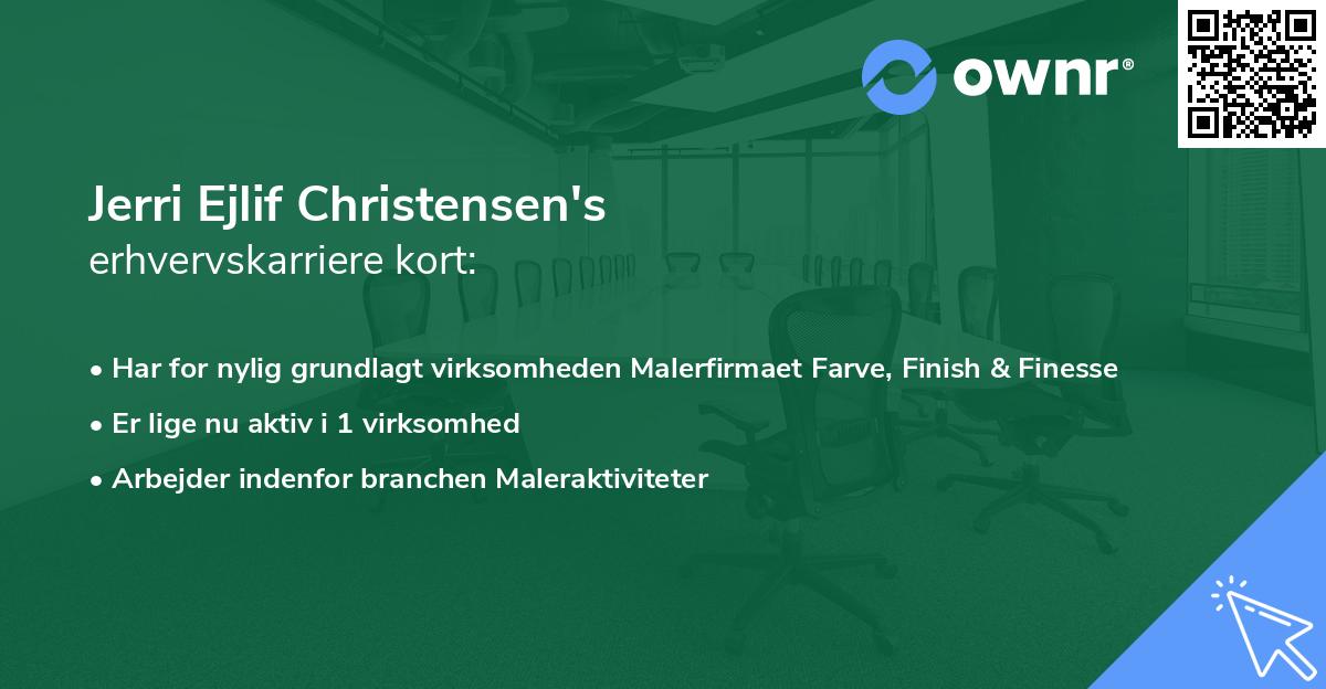 Jerri Ejlif Christensen's erhvervskarriere kort