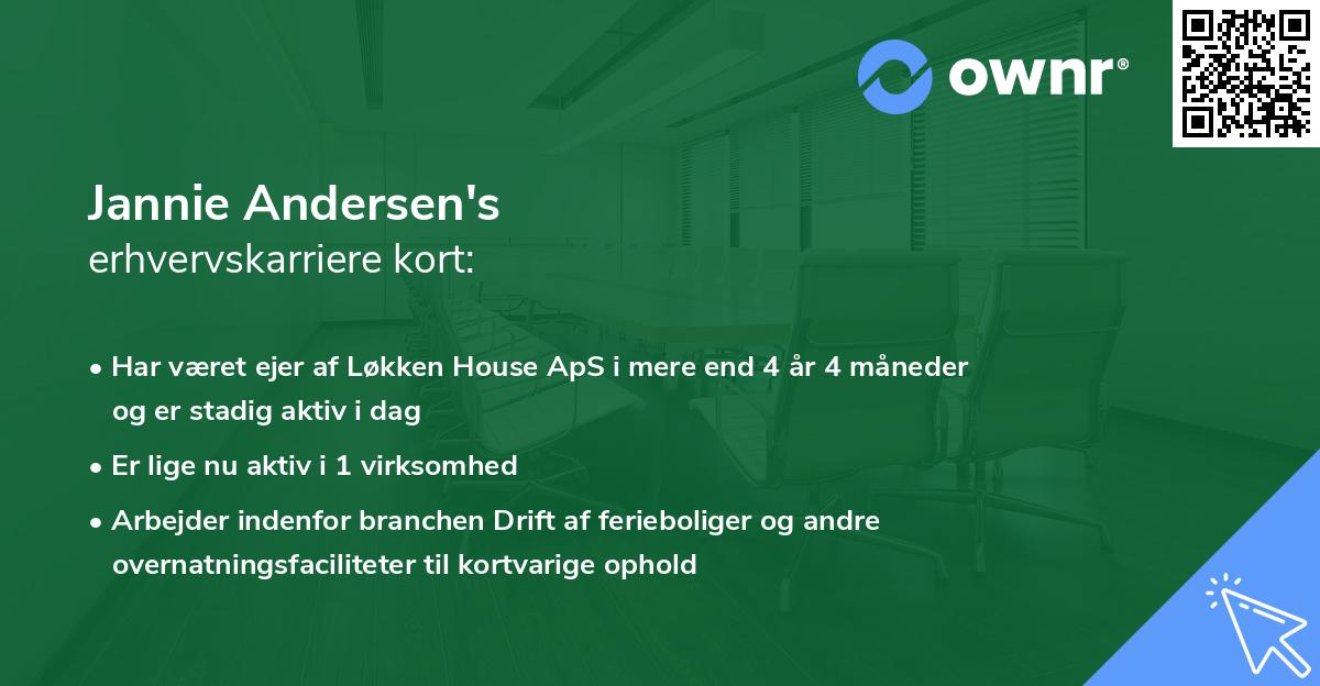 Jannie Andersen's erhvervskarriere kort