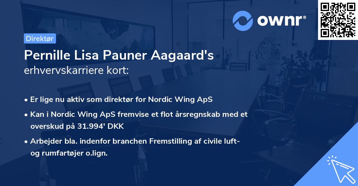 Pernille Lisa Pauner Aagaard's erhvervskarriere kort