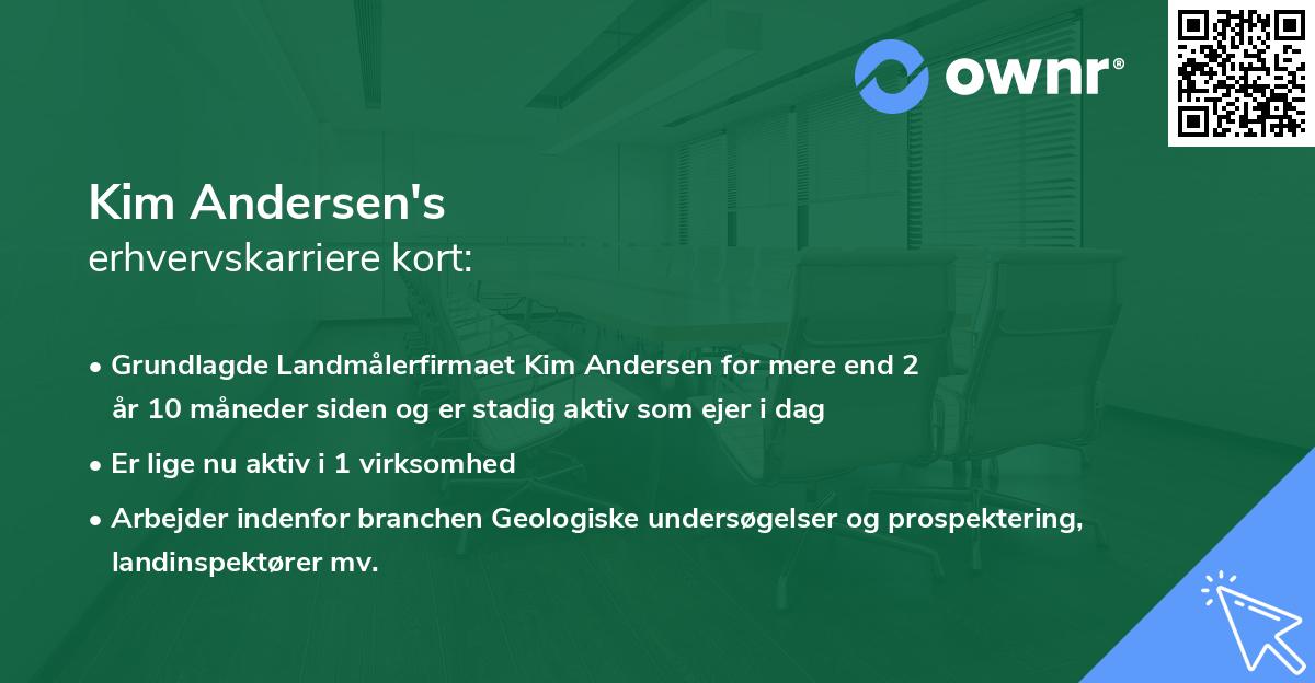 Kim Andersen's erhvervskarriere kort