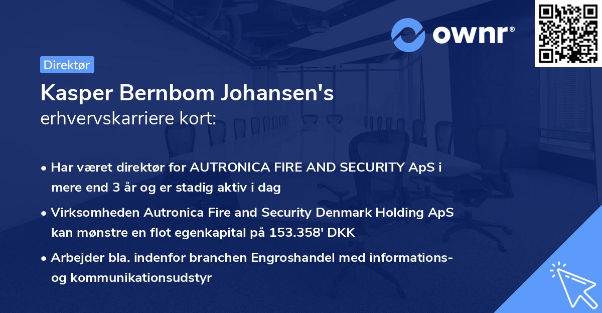 Kasper Bernbom Johansen's erhvervskarriere kort