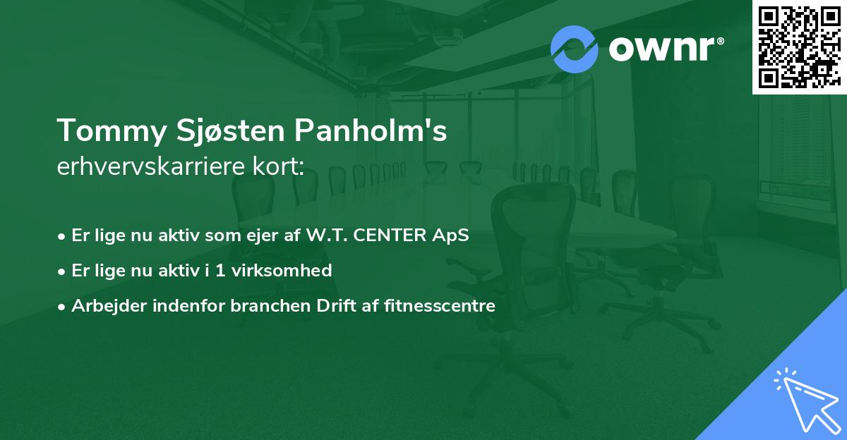 Tommy Sjøsten Panholm's erhvervskarriere kort
