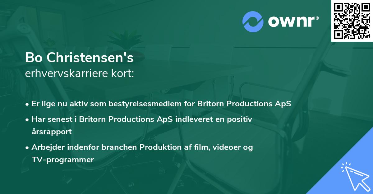 Bo Christensen's erhvervskarriere kort