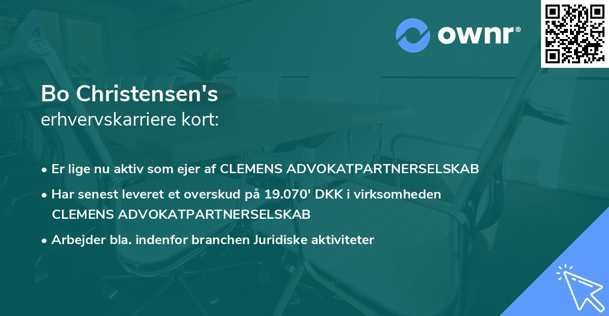 Bo Christensen's erhvervskarriere kort