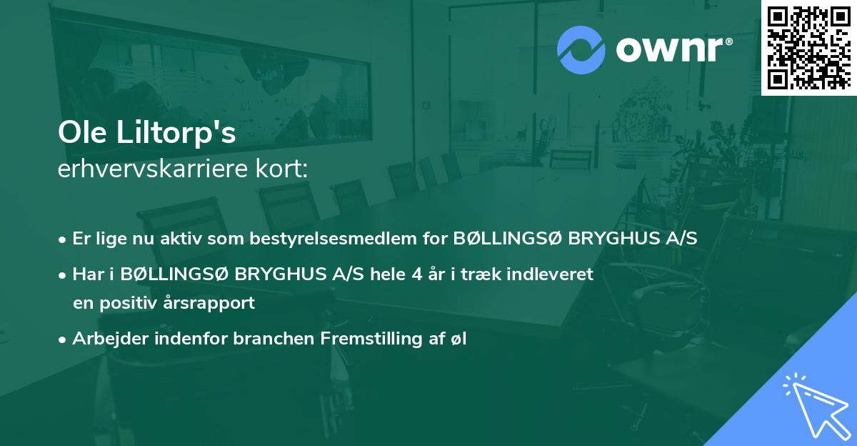 Ole Liltorp's erhvervskarriere kort