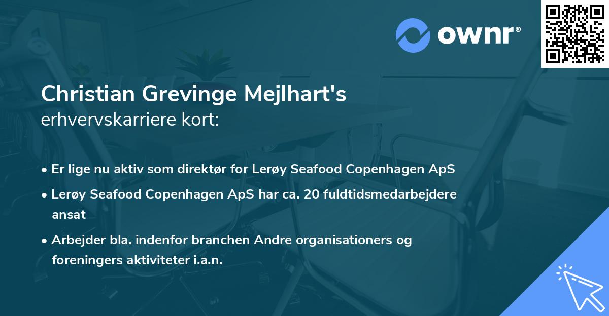 Christian Grevinge Mejlhart's erhvervskarriere kort