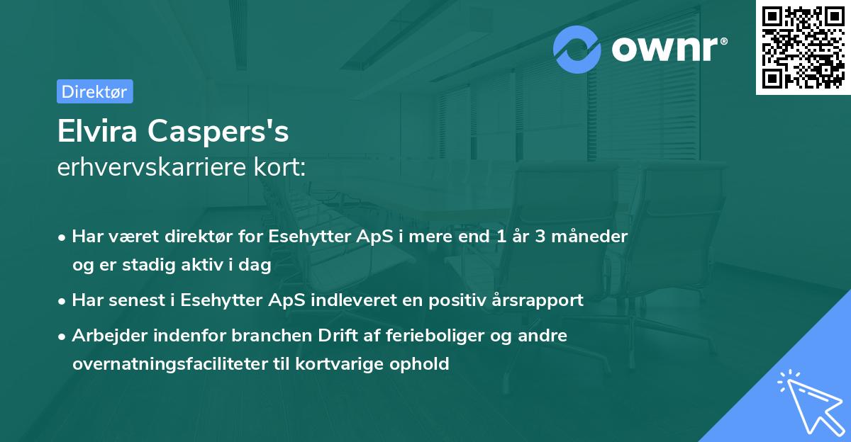 Elvira Caspers's erhvervskarriere kort