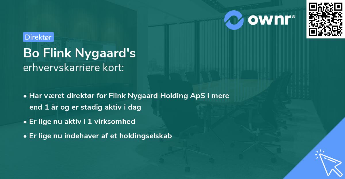 Bo Flink Nygaard's erhvervskarriere kort