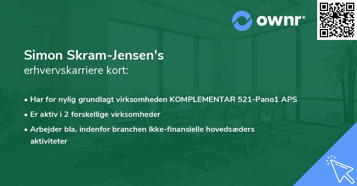 Simon Skram-Jensen's erhvervskarriere kort