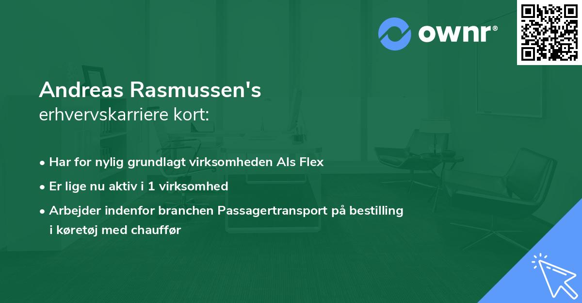 Andreas Rasmussen's erhvervskarriere kort