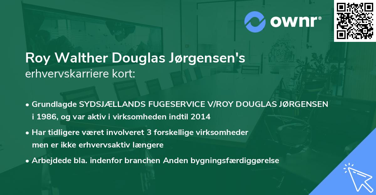 Roy Walther Douglas Jørgensen's erhvervskarriere kort