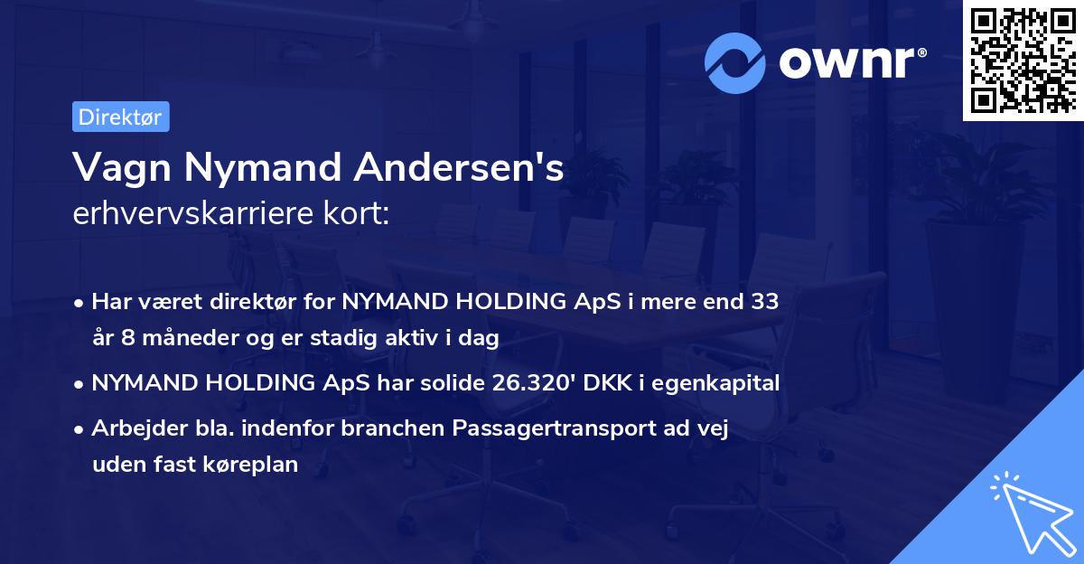 Vagn Nymand Andersen's erhvervskarriere kort