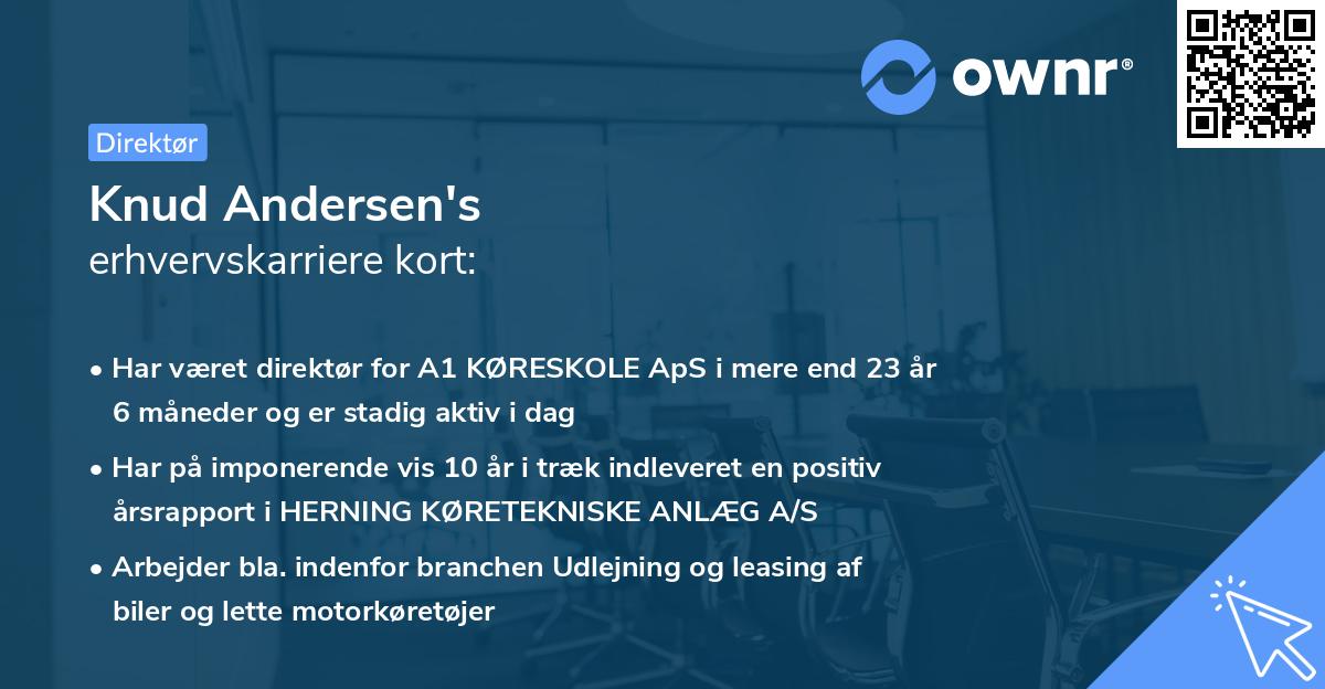 Knud Andersen's erhvervskarriere kort