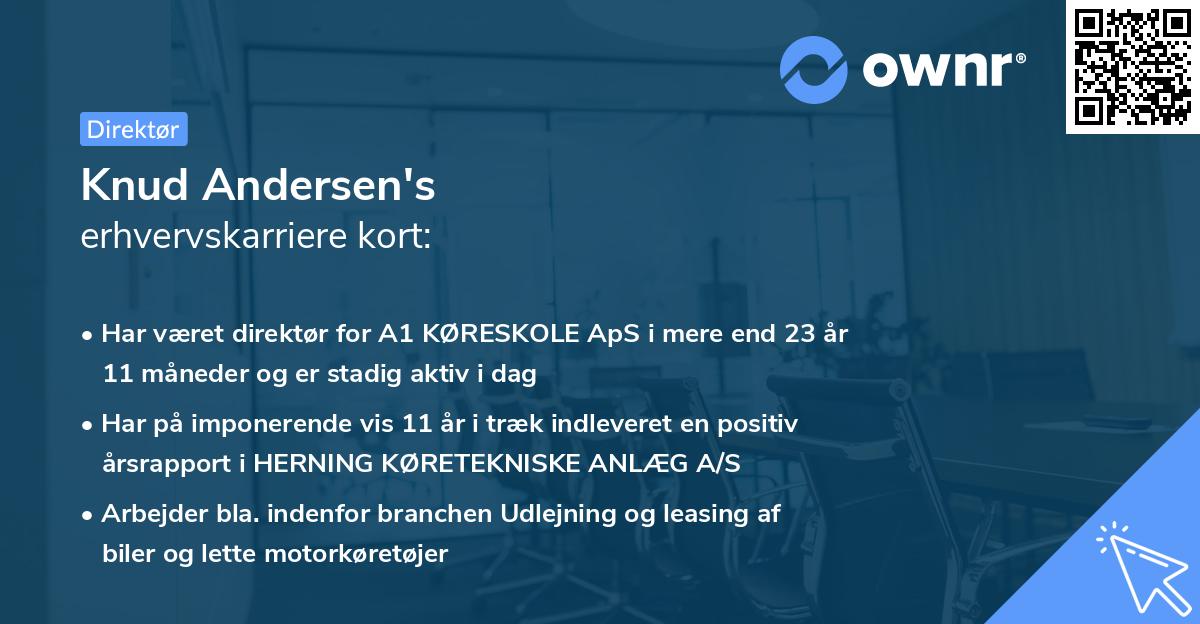 Knud Andersen's erhvervskarriere kort