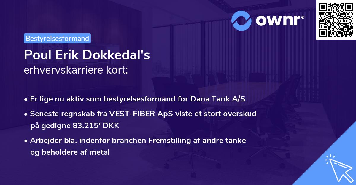 Poul Erik Dokkedal's erhvervskarriere kort