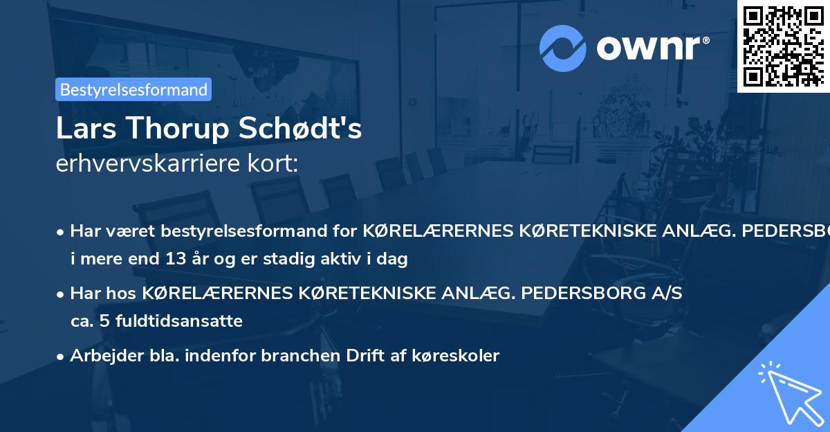 Lars Thorup Schødt's erhvervskarriere kort
