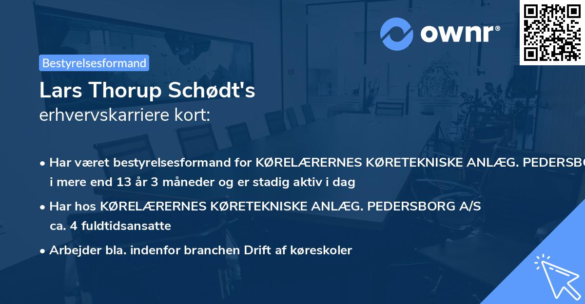 Lars Thorup Schødt's erhvervskarriere kort