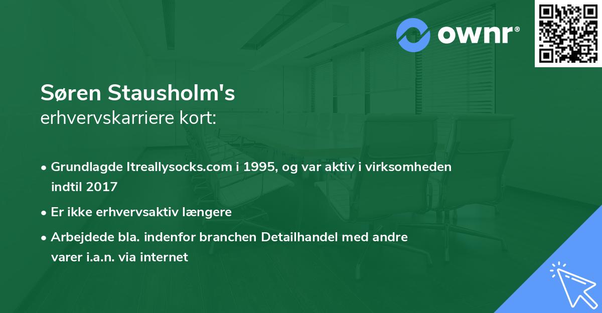 Søren Stausholm's erhvervskarriere kort