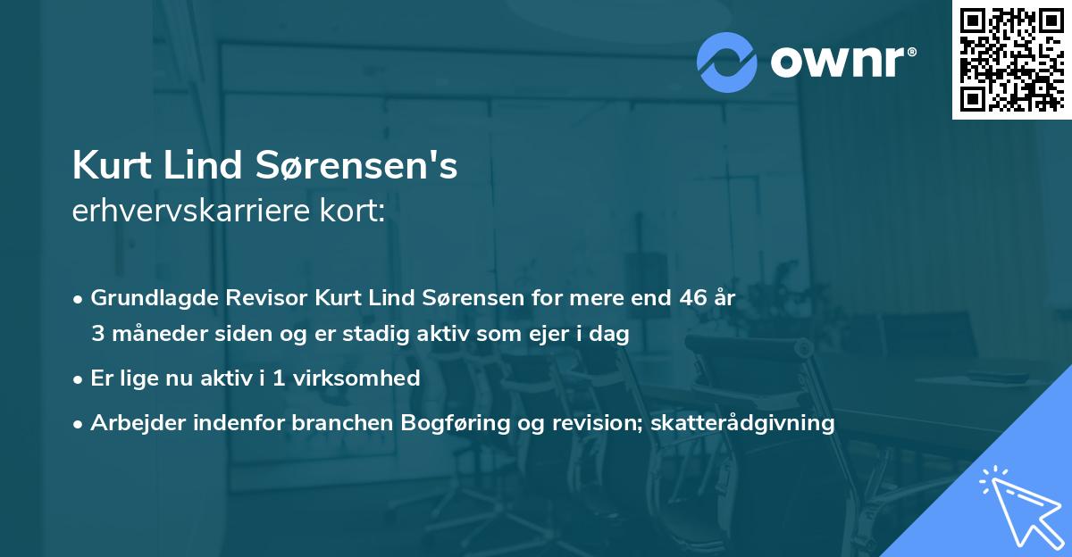 Kurt Lind Sørensen's erhvervskarriere kort