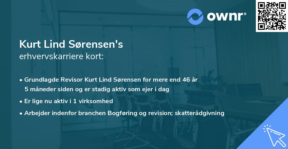 Kurt Lind Sørensen's erhvervskarriere kort