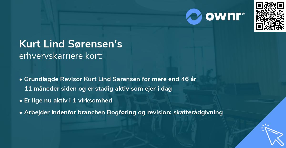 Kurt Lind Sørensen's erhvervskarriere kort