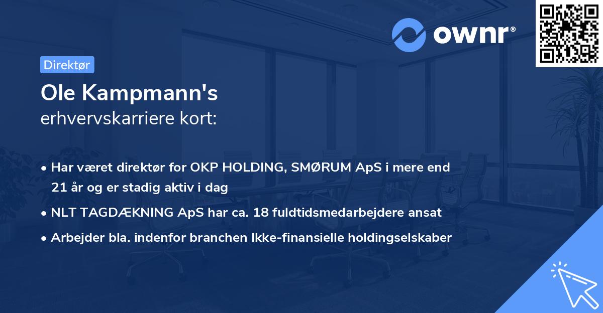 Ole Kampmann's erhvervskarriere kort
