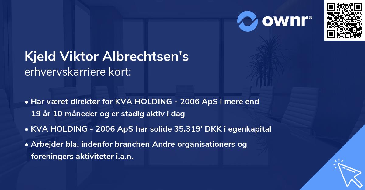 Kjeld Viktor Albrechtsen's erhvervskarriere kort