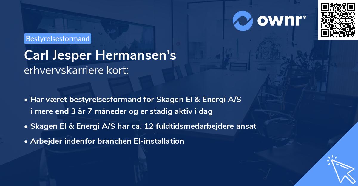 Carl Jesper Hermansen's erhvervskarriere kort