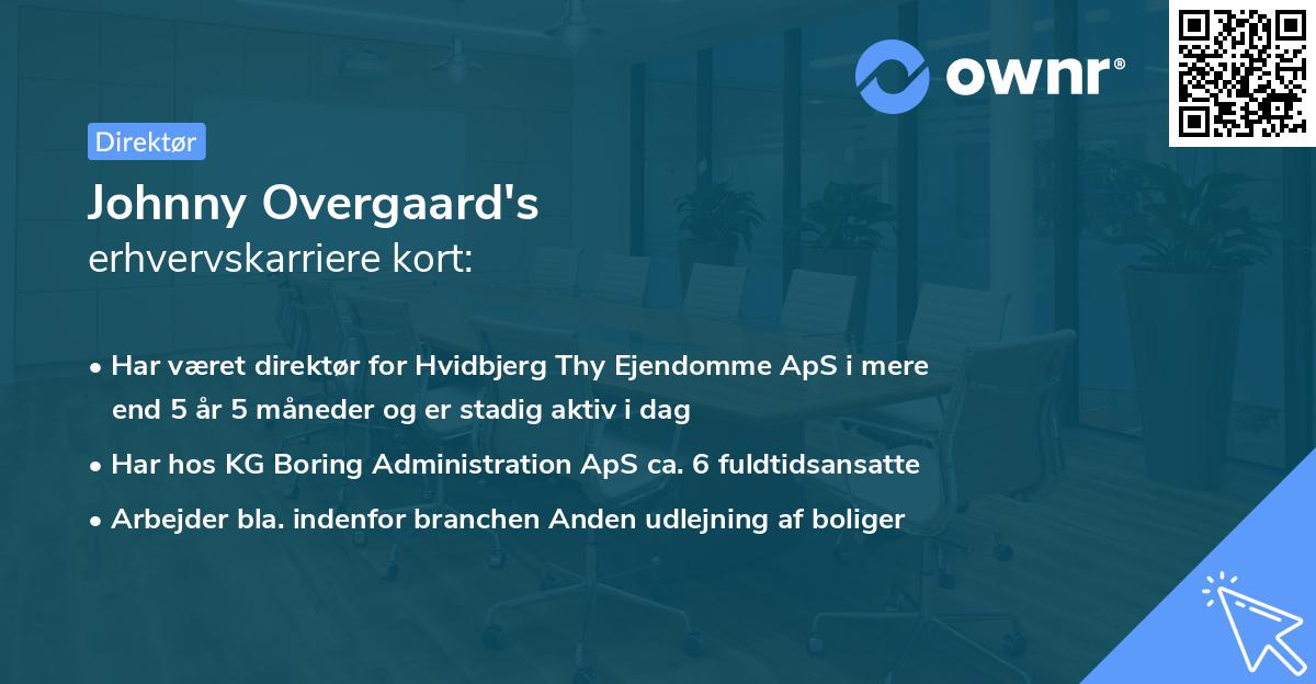 Johnny Overgaard's erhvervskarriere kort