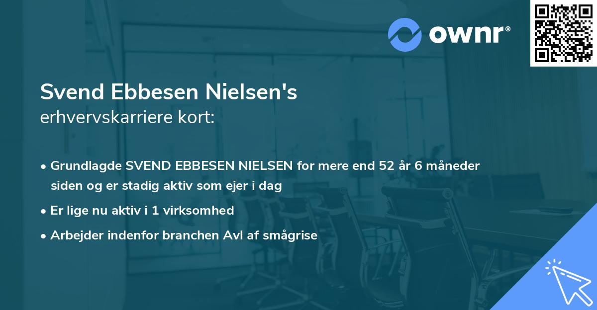Svend Ebbesen Nielsen's erhvervskarriere kort