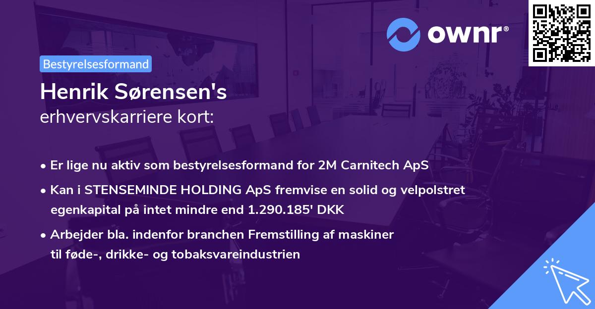 Henrik Sørensen's erhvervskarriere kort