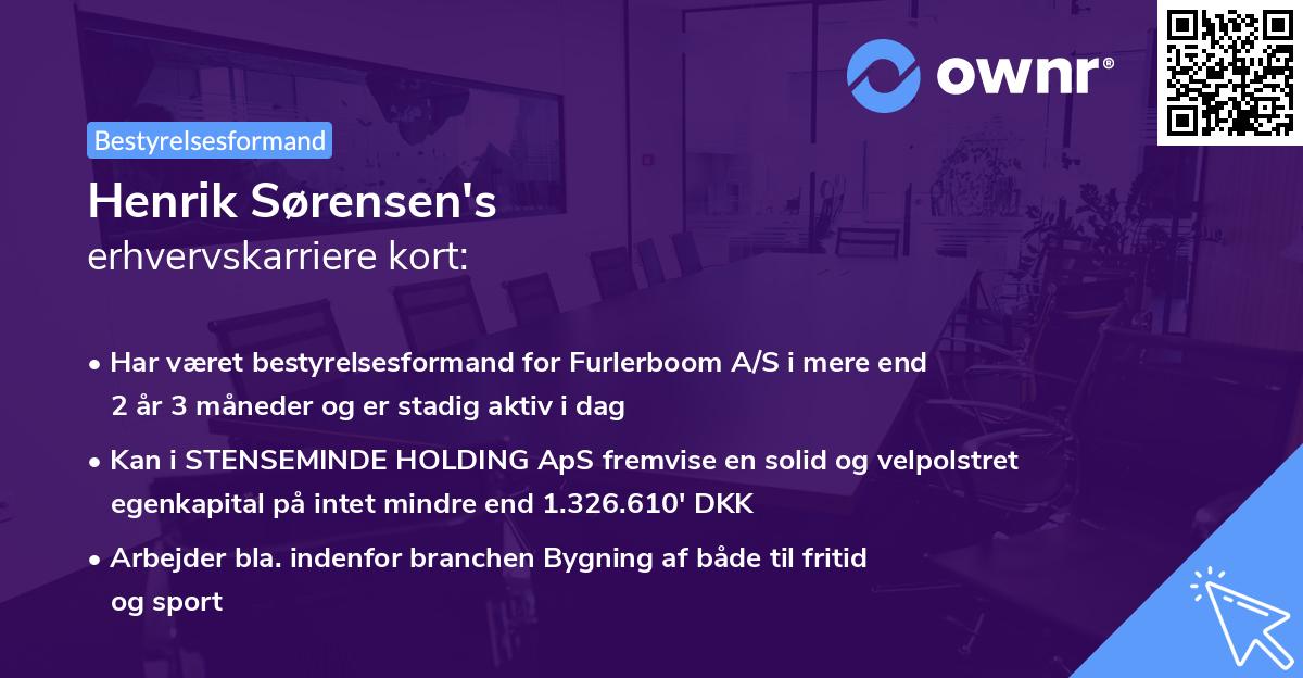 Henrik Sørensen's erhvervskarriere kort