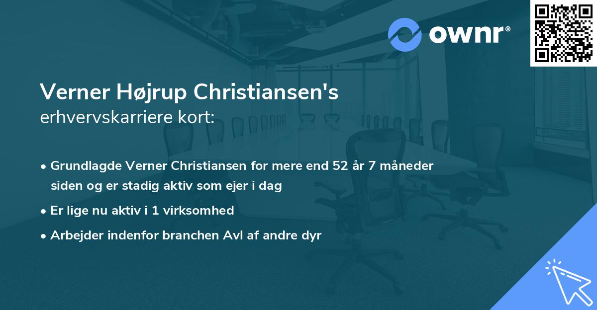 Verner Højrup Christiansen's erhvervskarriere kort