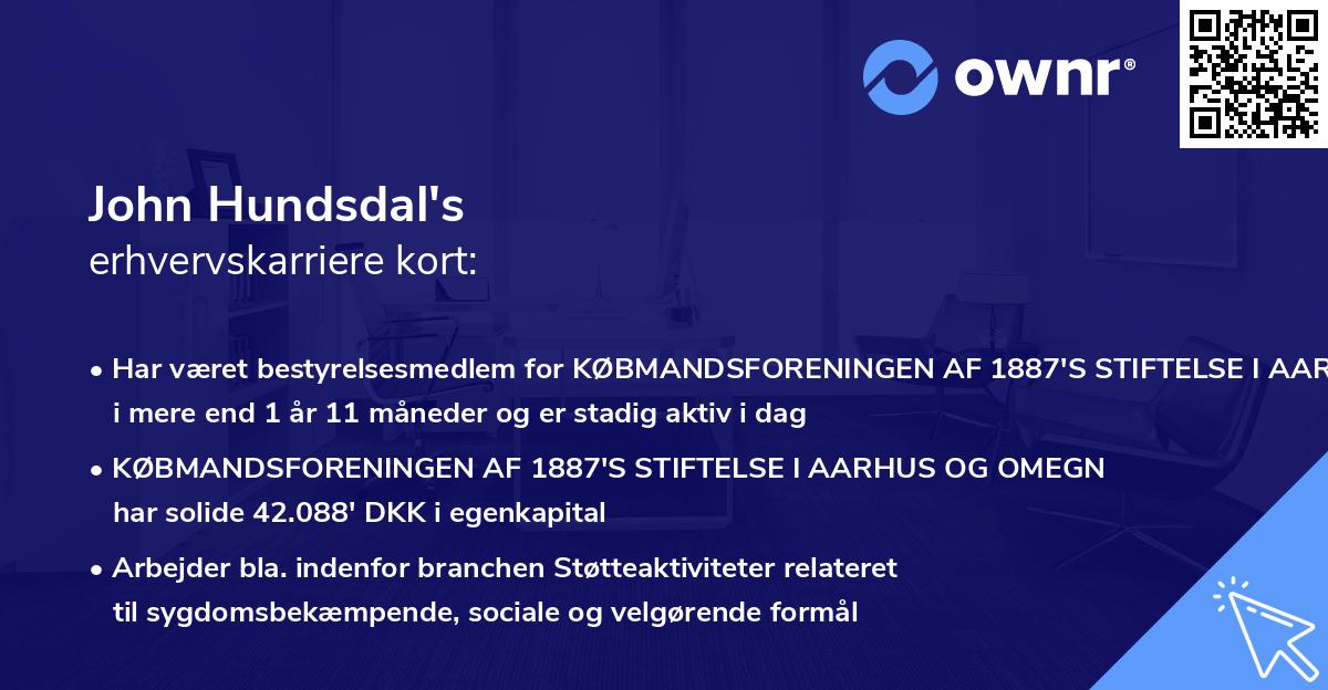 John Hundsdal's erhvervskarriere kort