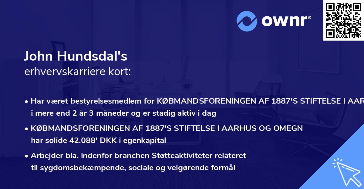 John Hundsdal's erhvervskarriere kort